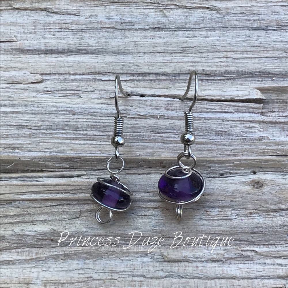 Vintage Wire Wrapped Dangle Earrings